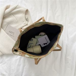 Bolsa de Compras Grande de Hombro THK, Bolso de Mano de Lona de Algodón con Estampado Floral para Mujer, de Lujo - Product Image 3