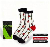 Chaussettes de sport personnalisées en coton premium, douces, respirantes, décontractées, avec logo et motif personnalisés pour enfants