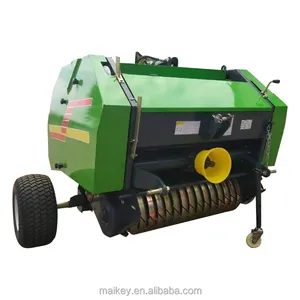 Jerami Bulat Alfalfa Standar Eropa Jaring Jerami Bulat Baler Mini Bulat Jerami Baler 870 untuk Penggunaan Traktor Mini