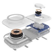 Faltbares Ladedock-Kraftwerk 2 in 1 Magnetisches kabelloses Ladegerät 15W Schnell ladegerät für Apple Watch iPhone mit LED-Licht