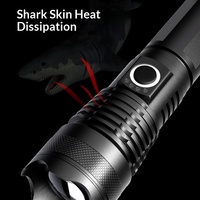 Lampe torche tactique IP65 à lumière puissante, rechargeable, longue durée de vie de la batterie, en alliage d'aluminium, multifonctionnelle, mini LED blanche pour le camping