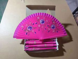 Customizable 23cm Folding Bamboo Wood Fans <b>Hand</b> Held Eco-Friendly Souvenir Both Sides Printed Lacquer Wooden Finish Custom Logo - Product Image 5
