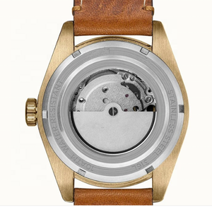 Reloj Automático <span class=keywords><strong>de</strong></span> acero inoxidable para hombre, pulsera mecánica <span class=keywords><strong>de</strong></span> buceo con cuerda automática, marca <span class=keywords><strong>de</strong></span> cuero - Product Image 4
