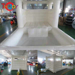 Castillo Inflable Blanco de 4x2.5m <span class=keywords><strong>con</strong></span> <span class=keywords><strong>Piscina</strong></span> de Pelotas para Niños Pequeños, Mini Castillo Inflable para <span class=keywords><strong>Alquiler</strong></span> - Product Image 4
