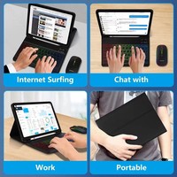 Ensemble de clavier et étui en cuir sans fil à adsorption magnétique de conception rétroéclairée multicolore de vente chaude pour iPad 11th/10.9 "/11"