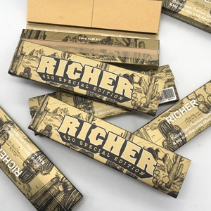 Papier à rouler le tabac en pâte de bois brun non blanchie, format 1 1/4, personnalisé avec gomme arabique naturelle - Product Image 5