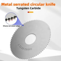 Lame de couteau circulaire dentelée WL en acier au carbure de tungstène avec revêtement en titane pour la coupe de l'acier inoxydable et du cuivre, haute performance de coupe