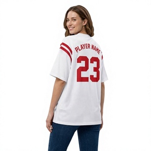 Maillot de basket-ball en maille blanche pour femmes, numéro 23, col rond, coupe ample, respirant, manches courtes, vêtements de sport, équipe d'athlétisme - Product Image 2