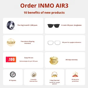 Inmo Air3 True Wireless Ar Smart <b>Glasses</b> Dual Full Color 1080p 120hz High-refresh 50-80" Virtual Screen <b>Gaming</b> Guangdong Inmo - Product Image 3