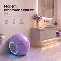 Toilet Pintar Terintegrasi Otomatis Penuh Future Egg Keramik, Pemasangan di Lantai, Kontrol Jarak Jauh, Sensor Kaki, Sistem Siram 4.0L, S-trap