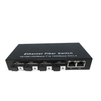 Convertidor de Medios SC OEM ODM de Fábrica, Switch Gigabit Ethernet, 20KM, 4 SC + 3 RJ45, Switch de Fibra Óptica, Convertidor de Medios de Red de Fibra