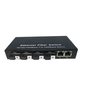 Convertisseur de média SC OEM/ODM d'usine, commutateur Ethernet Gigabit, 20KM, 4 SC + 3 RJ45, commutateur de fibre optique, convertisseur de média réseau en fibre - Product Image 3