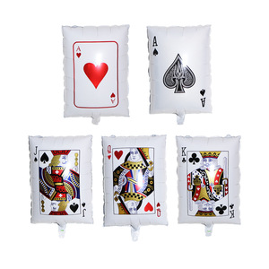 ลูกโป่งฟอยล์ <span class=keywords><strong>JQK</strong></span> ลายไพ่โป๊กเกอร์ลูกโป่งฟิล์มอลูมิเนียมสำหรับงานปาร์ตี้คาสิโน - Product Image 1