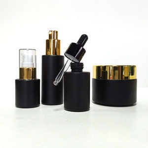 Flat Shoulder Empty Facial Oil & Eye Drop Cosmetic Packaging Glass 1oz Serum Pump <b>Bottle</b> 30ml with Custom Color Paper Tube <b>Box</b> - Product Image 3