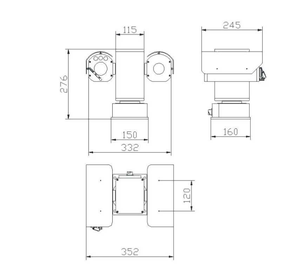 Visheen bi-quang phổ PTZ 4MP camera ngoài trời 6.5-240mm 37x + 640*512 55mm cố định nhiệt IP67 đo nhiệt độ tầm xa CMOS - Product Image 6
