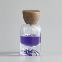 Logo personnalisé nature boule de bouteille de parfum en verre en bois couvercles de parfum en bois bouchon pour bouteille de parfum