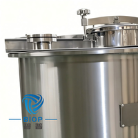 Cuve de stockage industrielle amovible en acier au carbone/inox pour poudres et granulés, avec trémie, télécommandée