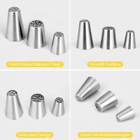 304 Edelstahl Spritztüllen-Set für Kuchendekoration Nahtlose Mont Blanc Gebäckdüsen für Sahne und Zuckerguss
