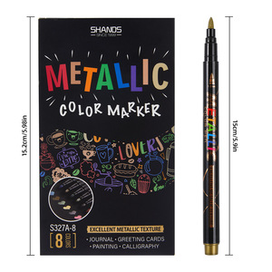 Vendita Diretta dalla Fabbrica: Set di <span class=keywords><strong>12</strong></span> Penne Glitter Metalliche Assortite, Penne Acriliche Metalliche a Punta Fine per Artisti - Product Image 4