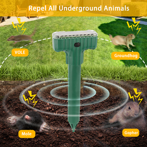 Nhựa ngoài trời năng lượng mặt trời mole Repeller năng lượng mặt trời Powered mole gopher Trap - Product Image 3