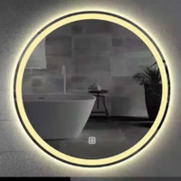 Miroirs d'éclairage de maquillage mural modernes Décoration de salle de bain Miroir intelligent à LED avec écran tactile pour hôtel appartement
