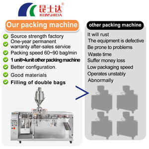 Remplissage jus poche fromage fruits boisson sac à fermeture éclair préfabriqué doypack ensacheuse 4 tête crème fouettée liquide machine <span class=keywords><strong>de</strong></span> remplissage - Product Image 2