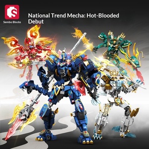 103331 Blocs de construction mécaniques en plastique ABS, Tigre Blanc, Dragon Vert, Tendance Nationale, Jouet Cadeau pour Garçons - Product Image 2