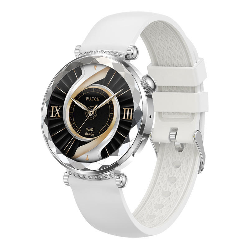 HK88- silver ( silicone band)