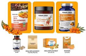 Poudre de fruit d'argousier biologique d'approvisionnement d'usine poudre de jus d'argousier poudre d'argousier lyophilisée - Product Image 4