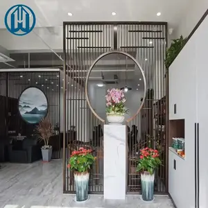 Layar vertikal baja tahan karat partisi logam perumahan modern kualitas tinggi desain langsung layar dekoratif partisi ruangan