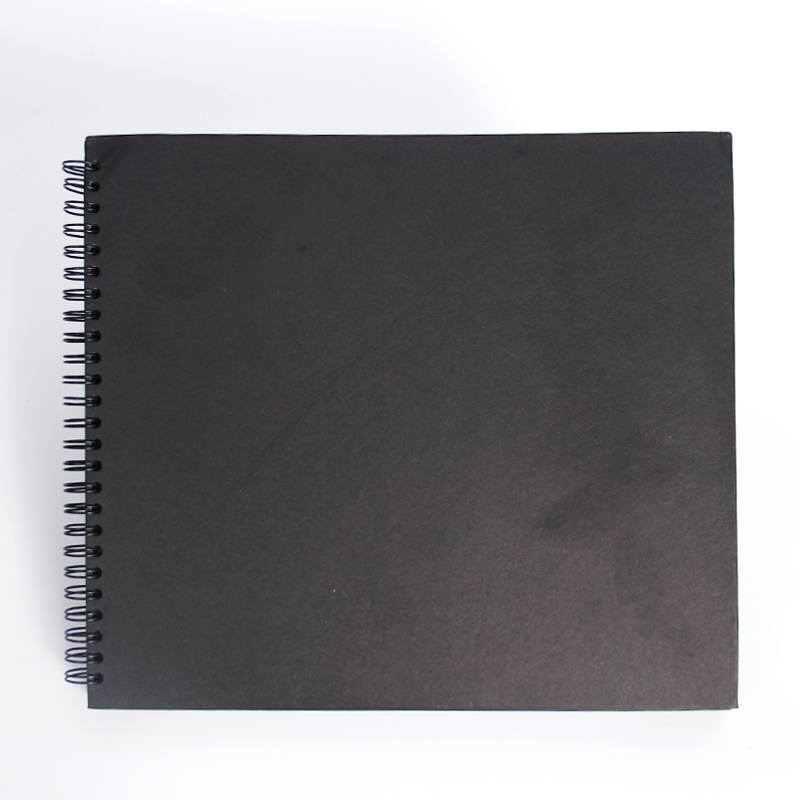 Лидер продаж на Amazon, фотоальбом «сделай сам» 23*26 см, можно разместить наклейки, этикетки и спиральные перевязки, 250 г/м2, Черный Альбом для фотографий