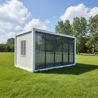 Maison Modulaire Moderne Préfabriquée Complète, Conteneur Carré Respirant Extensible de 40 pieds et 20 pieds, Maisons Plates pour Parcs