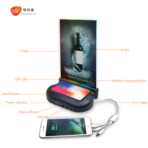 Placa de exhibición de publicidad de hotel, estación de carga de teléfono móvil, Banco de energía de escritorio de 20000MAH <span class=keywords><strong>para</strong></span> teléfono inteligente - Product Image 4