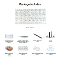 Panel de Luz LED RGBW Flexible de 480x240 mm, 6000 K, Luz Diurna, Cortable, CRI80, Regulable, IP20, Lámina de Retroiluminación para Mueble de TV de Hotel