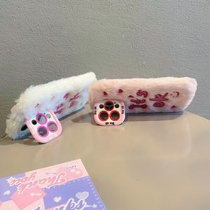 Mignon 3d floue en peluche <span class=keywords><strong>coque</strong></span> <span class=keywords><strong>de</strong></span> téléphone portable pour iphone 11 12 13 14 15 16 pro max couverture <span class=keywords><strong>de</strong></span> téléphone à la main - Product Image 6