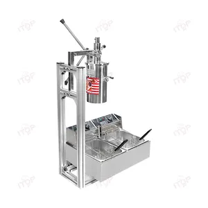 2023 Manual Churros Machine Churro Maker Snack Machines Churros Making Machine With Electric 12l Deep Fryer