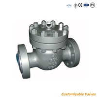 Válvula de retención oscilante de bola de acero inoxidable forjado de hierro fundido de oblea de brida industrial API 6D
