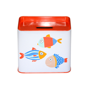 Thiết Kế Dễ Thương Tiền Kim Loại Tin Con Heo Đất Ngân Hàng Tùy Chỉnh Tiết Kiệm Hộp Tiền Kim Loại Ngân Hàng Đồng Xu - Product Image 1