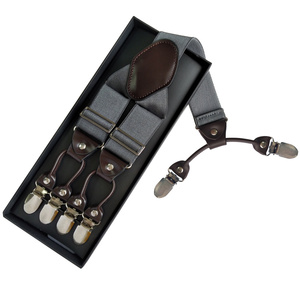 Lk फैशन क्लासिक टार्टन प्रिंट वाई-बैक 6 क्लिप मल्टीफंक्शनल शर्ट फ्लैट सस्पेंडर 70% पॉलिएस्टर 30% लोचदार यूनिसेक्स प्रचार - Product Image 1