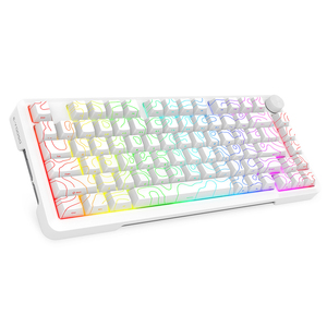 81-key Rgb Mechanical Gaming Keyboard 3-mode Hot-swap Gasket with Topographic Pattern Side-printed Keycaps 2.4ghz <b>Wireless</b> Usb-c - Product Image 2