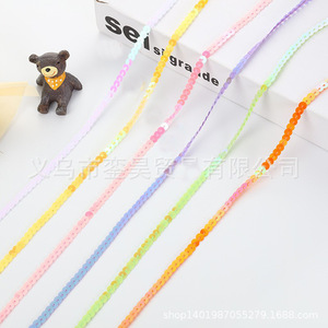 Bán Buôn 100 Yards DIY <span class=keywords><strong>Sequin</strong></span> Ribbon Laser <span class=keywords><strong>Sequin</strong></span> Quá Trình Ribbon Màu PVC Dây <span class=keywords><strong>Sequin</strong></span> Ribbon - Product Image 4