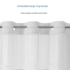 <span class=keywords><strong>Rideau</strong></span> de <span class=keywords><strong>douche</strong></span> double couche en tissu gaufré sans ourlet, séchage rapide, imperméable, en polyester pour salle de bain - Product Image 3