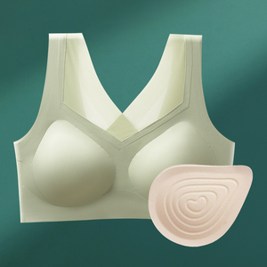 <span class=keywords><strong>Sujetador</strong></span> para Prótesis Mamarias Especializado para Uso Postoperatorio de Mastectomía, Transpirable y Ajustado, con Forma de Pecho - Product Image 1