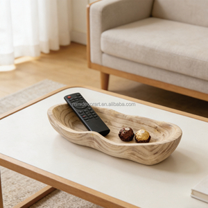 木製生地ボウル トレンディ モダン エコフレンドリー 木製素朴なフルーツアートボックス ギフト 多機能収納トレイ ホームオーガナイザー - Product Image 6