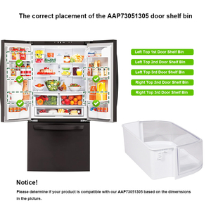 AAP73051305, AP5959449 Contenitore per Ripiano Porta Compatibile con Frigoriferi LG, Kenmore (Alcuni Modelli, non tutti) - Product Image 5