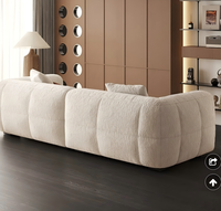 Canapé-lit électrique fonctionnel de style minimaliste, canapé électrique à dossier rabattable, canapé moelleux avec tissu chenille importé de Belgique