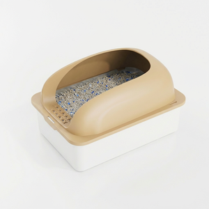 Große Quadratische Katzentoilette aus PP und Edelstahl, 20L, Leicht zu Reinigen, Geräumig, Lebensmittelecht, mit Schaufel und Matte, Individuelle Farbe, Großhandel MOQ 2000 - Product Image 5