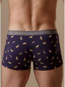 Boxers pour hommes respirants et antibactériens, coupe douce et agréable pour la peau, imprimé <span class=keywords><strong>banane</strong></span>, taille mi-haute, sous-vêtements en coton et élasthanne, ODM - Product Image 4