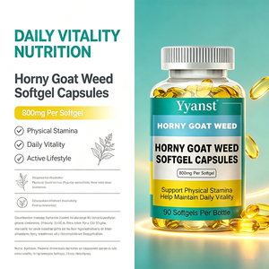 Extrait de Horny Goat Weed 800mg en capsules molles, 90 unités, complément pour la vitalité quotidienne et la résistance physique, pour les hommes actifs, OEM - Product Image 5
