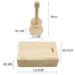 Clé USB 3.0 en forme de guitare en bois, style 3D, 8 Go/16 Go/64 Go/128 Go, nouvelle garantie d'un an, cadeaux - Product Image 4